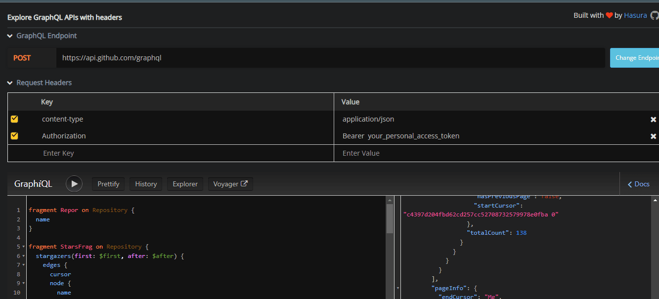gql playground by hasura