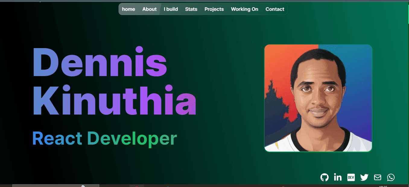 site hero section
